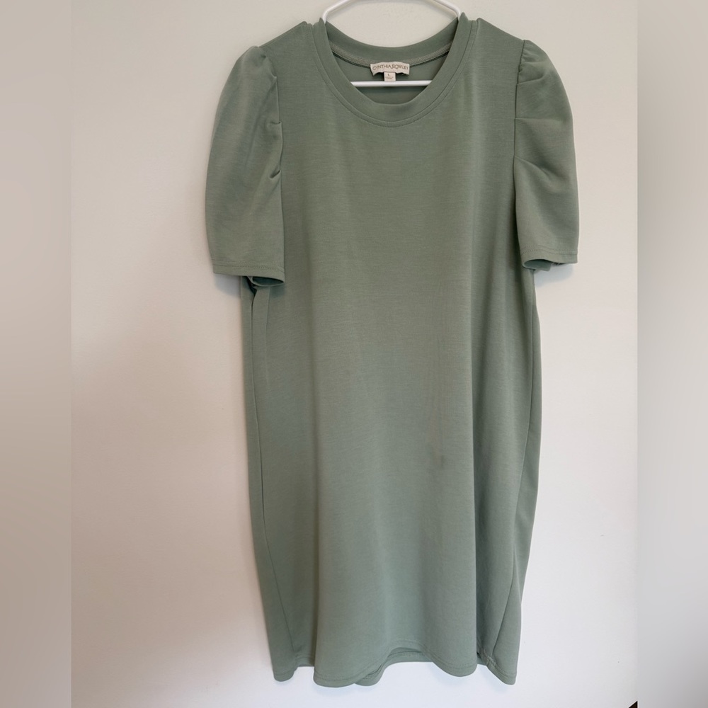 Cynthia Rowley sage green cotton dress